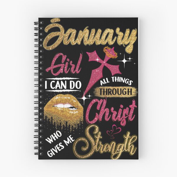 Item preview, January Girl I can Do All Things Through Christ Who Gives Me Strength designed and sold by BaseStore.