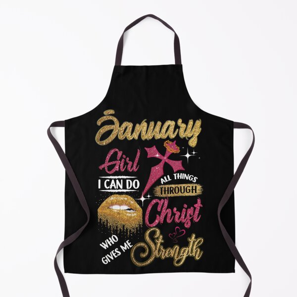 Item preview, January Girl I can Do All Things Through Christ Who Gives Me Strength designed and sold by BaseStore.