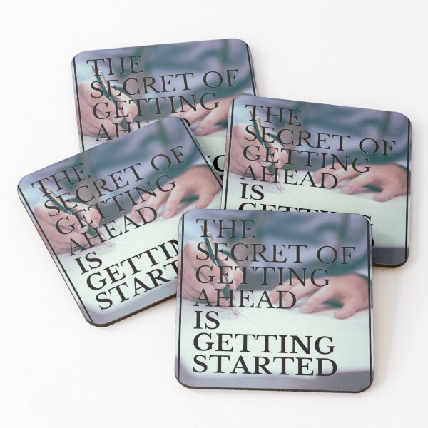 Item preview, The Secret of Getting Ahead is Getting Started | Quote Background designed and sold by Gavinstar.