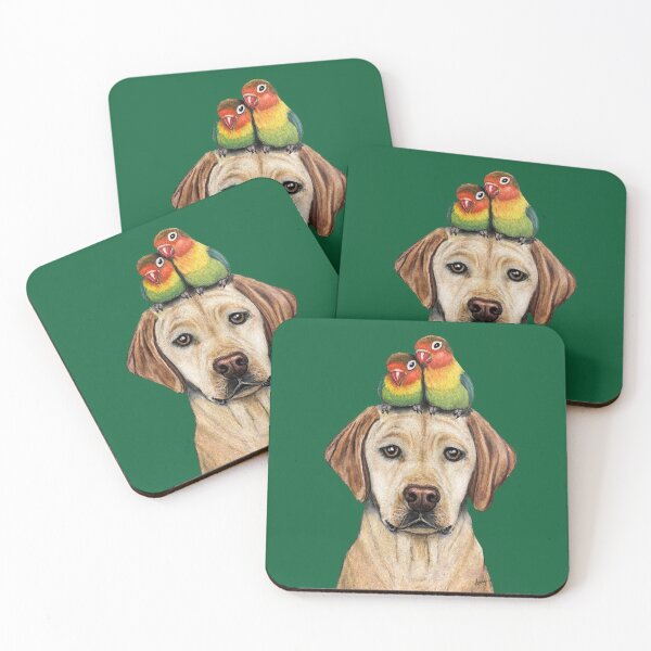 Item preview, Labradorable Lovebirds designed and sold by GardenPartyArt.