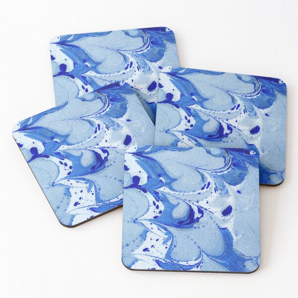 Item preview, Blue marbled paper texture ink artwork designed and sold by soupstock.