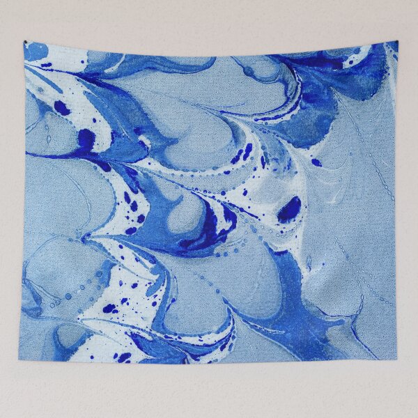 Item preview, Blue marbled paper texture ink artwork designed and sold by soupstock.