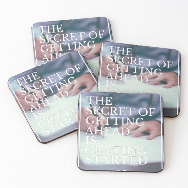 Item preview, The Secret of Getting Ahead is Getting Started | Quote Background designed and sold by Gavinstar.