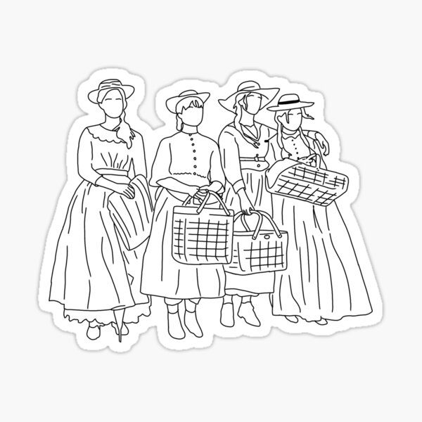 Item preview, Little Women (2019)- Line Drawing designed and sold by erinaceous.