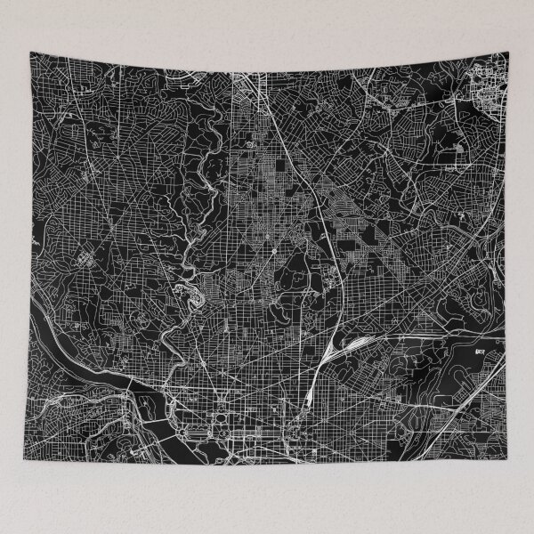 Item preview, Washington D.C. Black Map designed and sold by multiplicitymap.