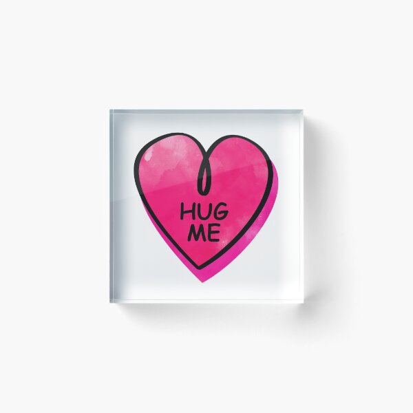Item preview, Valentines Day Candy Heart Hug Me Pink Color designed and sold by MisPuHoney.
