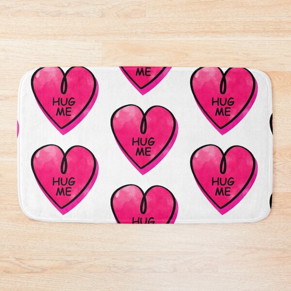 Item preview, Valentines Day Candy Heart Hug Me Pink Color designed and sold by MisPuHoney.