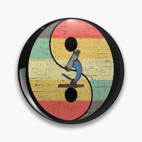 Item preview, VINTAGE YIN YANG MICROSCOPE MEDICAL LABORATORY SCIENTIST designed and sold by Hippiesole.