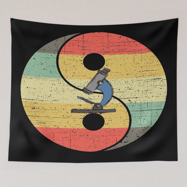 Item preview, VINTAGE YIN YANG MICROSCOPE MEDICAL LABORATORY SCIENTIST designed and sold by Hippiesole.