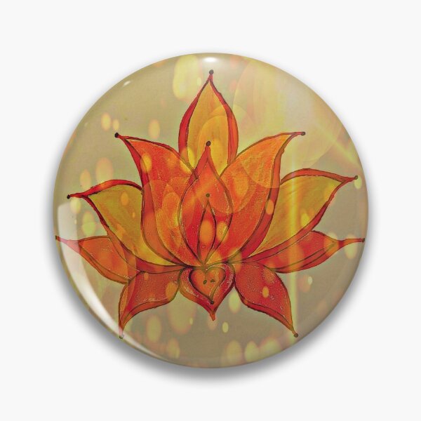 Item preview, Glowy Golden Orange and Red Lotus Flower designed and sold by RDBcreations.