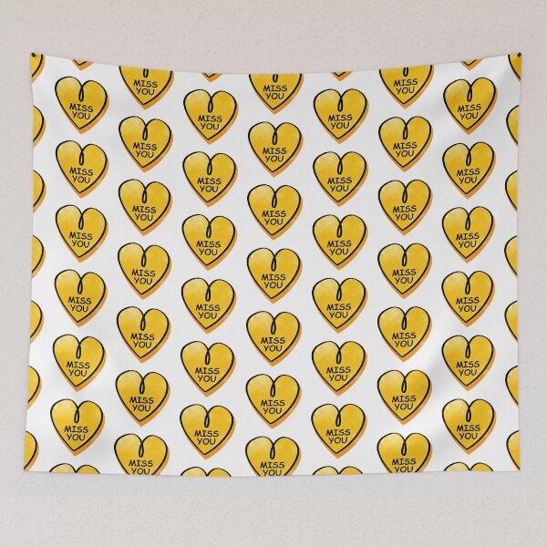 Item preview, Valentines Day Candy Heart Miss You Yellow Color designed and sold by MisPuHoney.