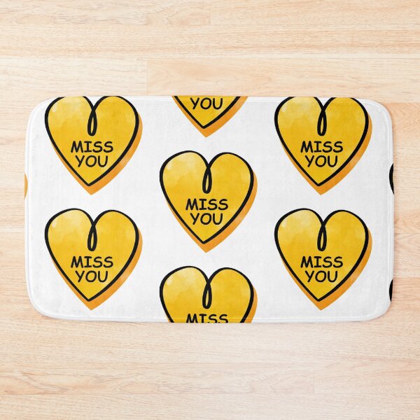 Item preview, Valentines Day Candy Heart Miss You Yellow Color designed and sold by MisPuHoney.