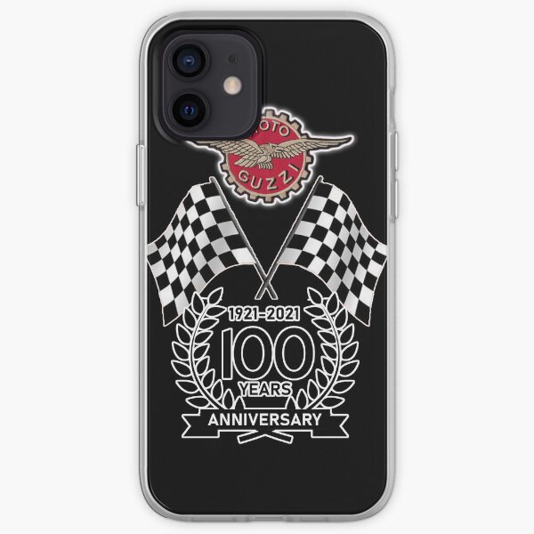 Drapeau à damier 100e anniversaire de Moto Guzzi Coque souple iPhone