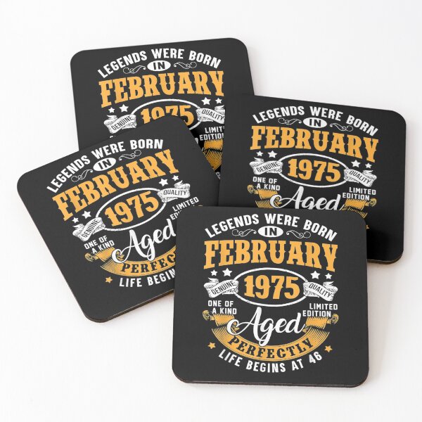 Item preview, Legends Were Born In February 1975 46th Birthday Gifts designed and sold by shirleyfinley.