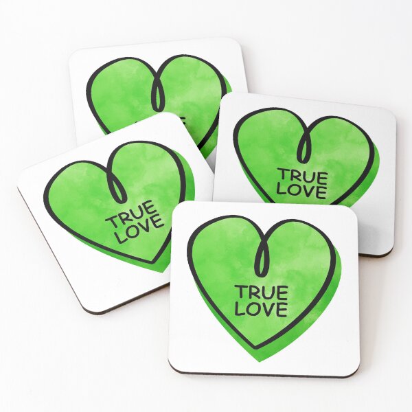 Item preview, Valentines Day Candy Heart True Love Green Color designed and sold by MisPuHoney.