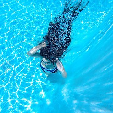 Girl Underwater In A Swimming Pool Tote Bag by Caracterdesign 