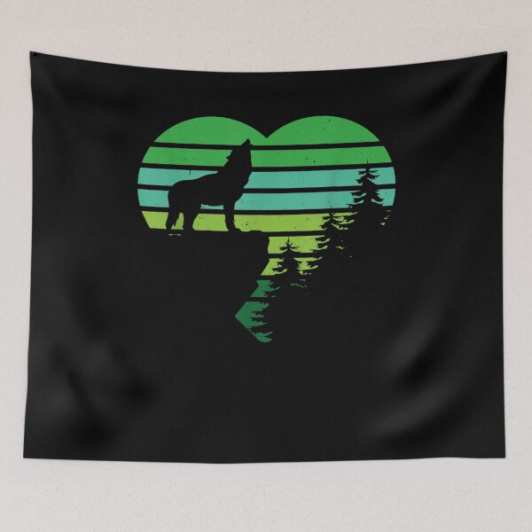Item preview, Wolf Valentine Clothing Gifts For Him Her Wolf Lover Retro designed and sold by shirleyfinley.