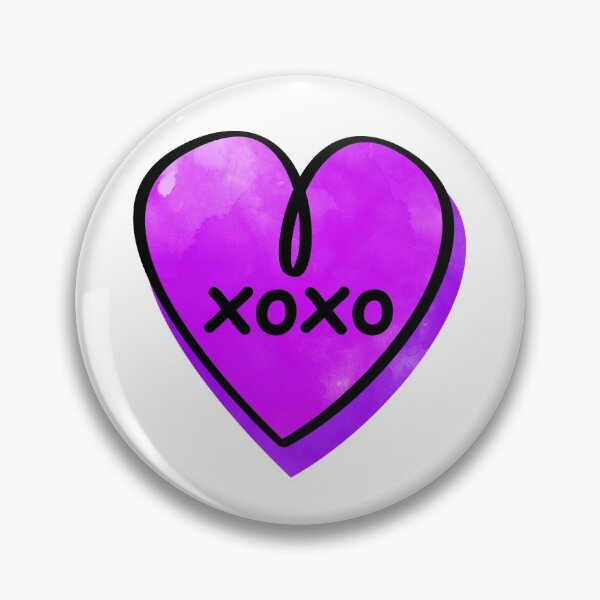 Item preview, Valentines Day Candy Heart xoxo Purple Color designed and sold by MisPuHoney.