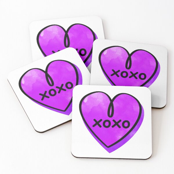 Item preview, Valentines Day Candy Heart xoxo Purple Color designed and sold by MisPuHoney.