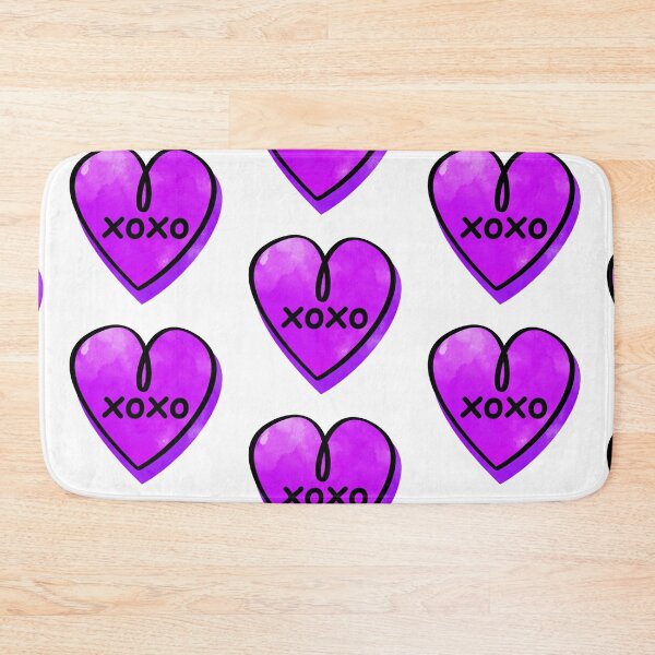 Item preview, Valentines Day Candy Heart xoxo Purple Color designed and sold by MisPuHoney.