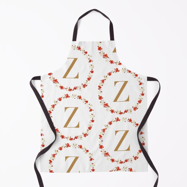 Item preview, Letter Z monogram with red colored flowers and leaves designed and sold by Createlikeamom.