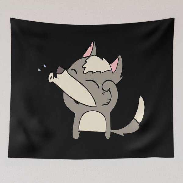 Item preview, Cute Cartoon Wolf Howling designed and sold by NoSpecialShop.