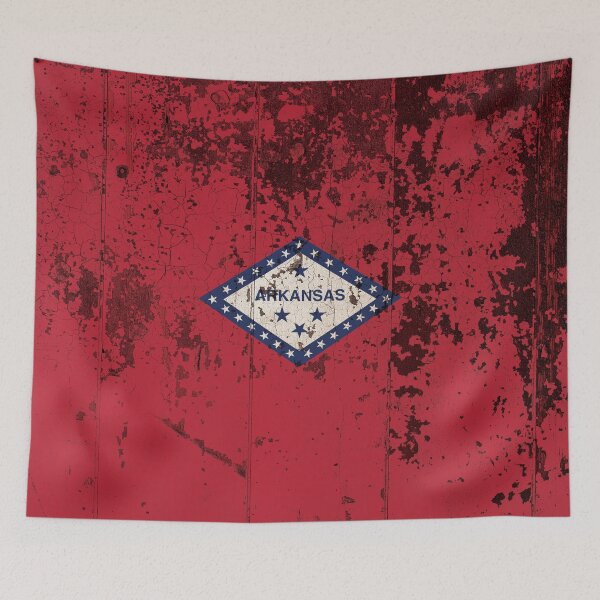 Item preview, Arkansas Flag Rustic designed and sold by TRowanDesign.