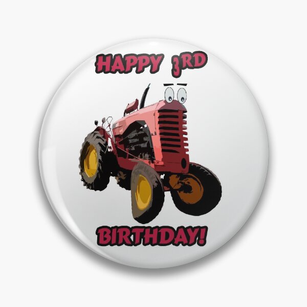 Item preview, Happy 3rd Birthday Tractor design designed and sold by SEADOGPRINTS.