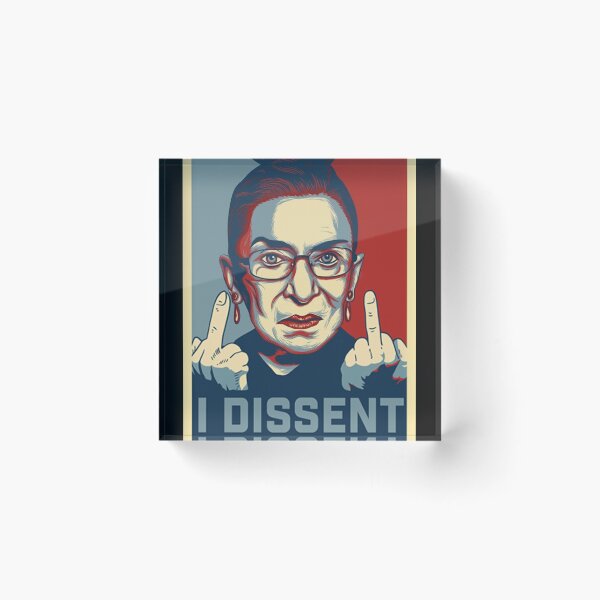 Item preview, I Dissent Ruth Bader Ginsburg Middle Finger Shirt designed and sold by Lukifo-Mission.