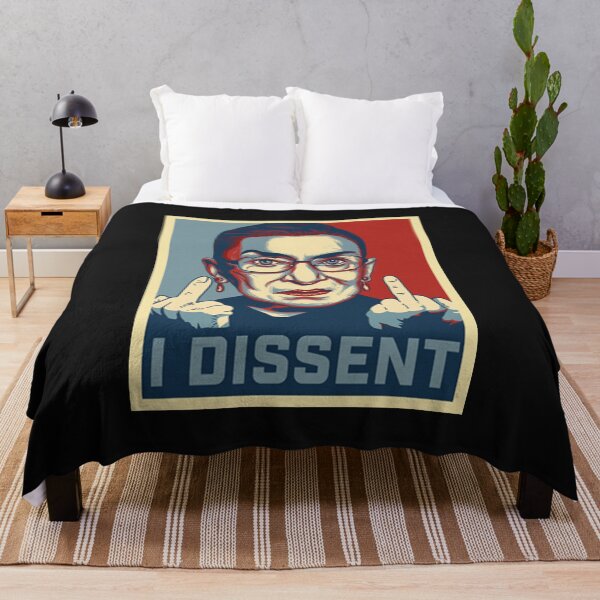 Item preview, I Dissent Ruth Bader Ginsburg Middle Finger Shirt designed and sold by Lukifo-Mission.