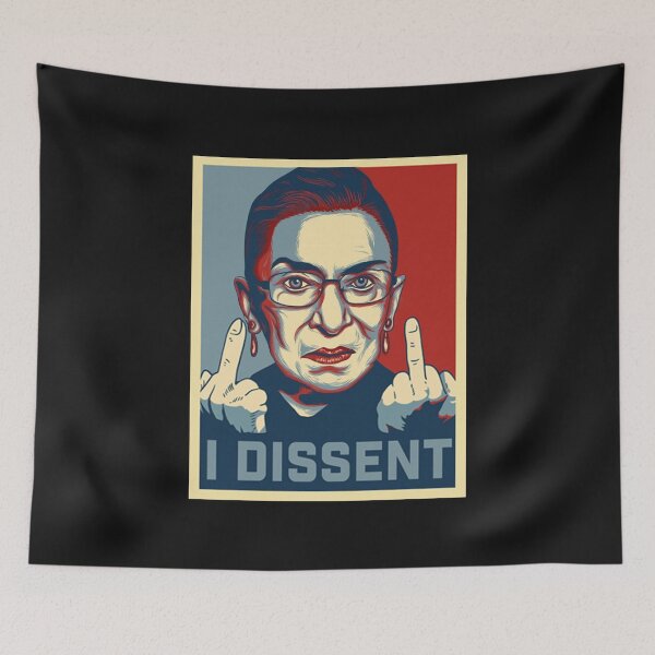 Item preview, I Dissent Ruth Bader Ginsburg Middle Finger Shirt designed and sold by Lukifo-Mission.
