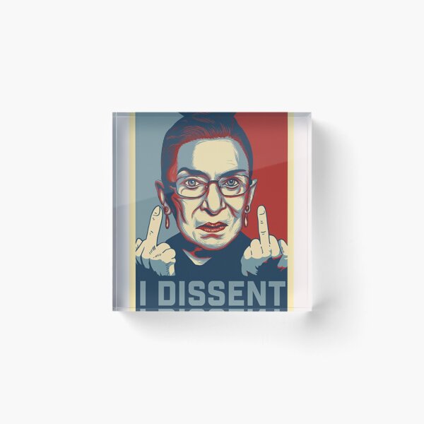 Item preview, I Dissent Ruth Bader Ginsburg Middle Finger Shirt designed and sold by Lukifo-Mission.