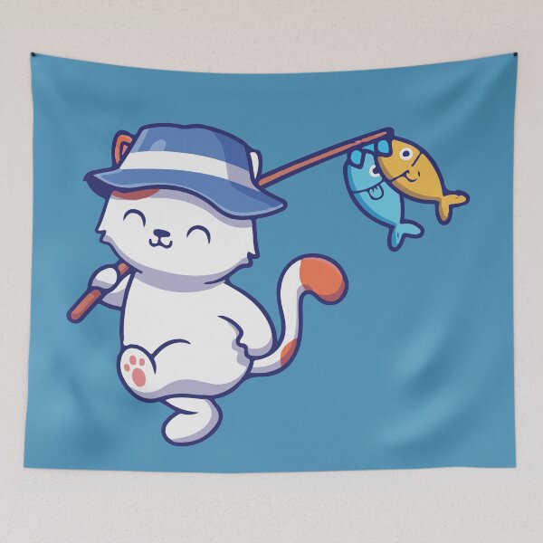Item preview, Cat Fishing Funny designed and sold by Cutefy.