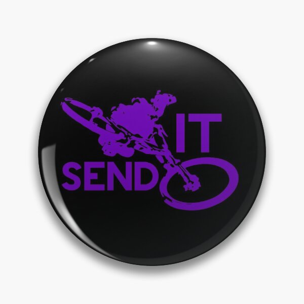 Item preview, Send It Downhill Mountain biking (purple) designed and sold by Design--Spore.