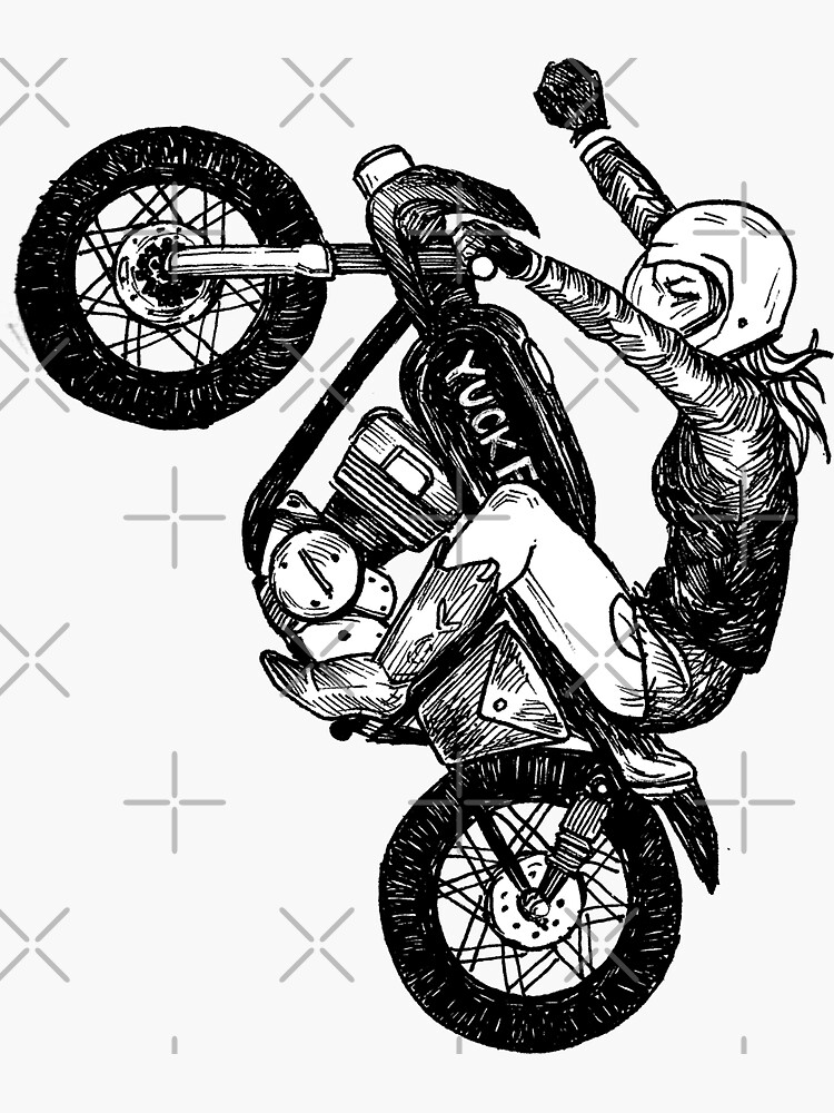 Thumbnail 3 of 3, Sticker, Women Who Ride - Yuck Fou designed and sold by blindthistle.