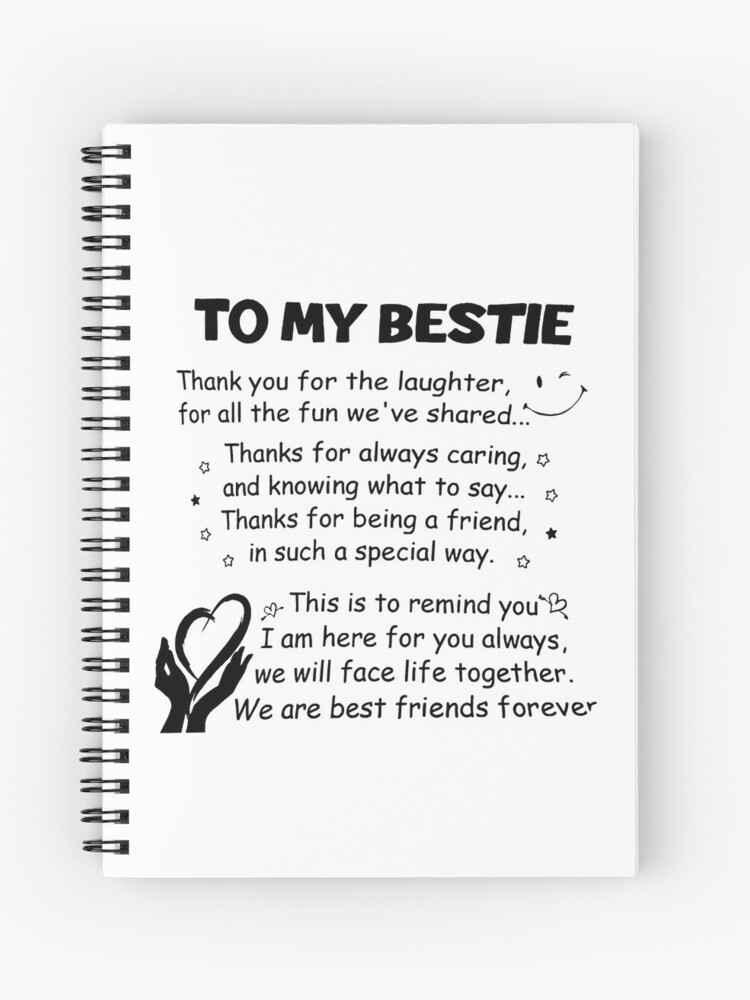 To my bestie Thank you for the laughter  Journal