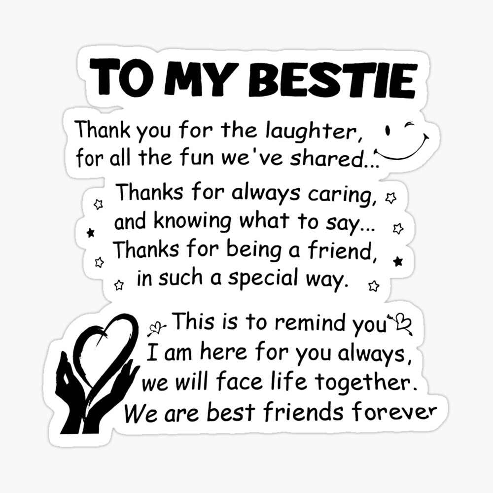 To my bestie Thank you for the laughter  Journal
