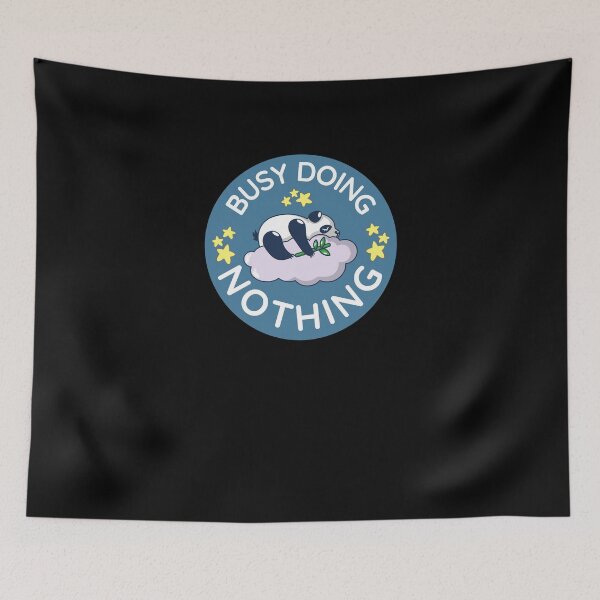 Item preview, Busy doing nothing, adorable little panda sleeping on a lavender cloud - cute designed and sold by Atleta-Cali.