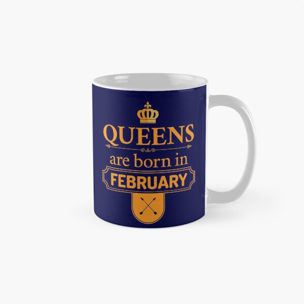 Item preview, Queens Are Born In February | Birthday Gift | designed and sold by Minimalwiz.