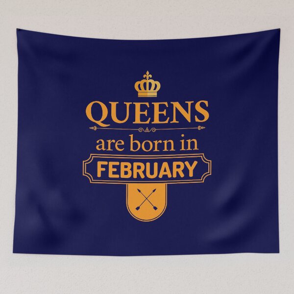 Item preview, Queens Are Born In February | Birthday Gift | designed and sold by Minimalwiz.
