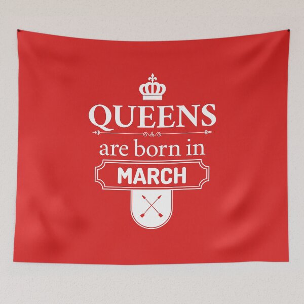 Item preview, Queens Are Born In March | Birthday Gift | designed and sold by Minimalwiz.