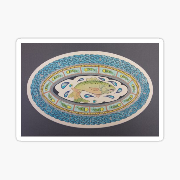 Salmon of Knowledge Mandala Celtic Knot Sticker