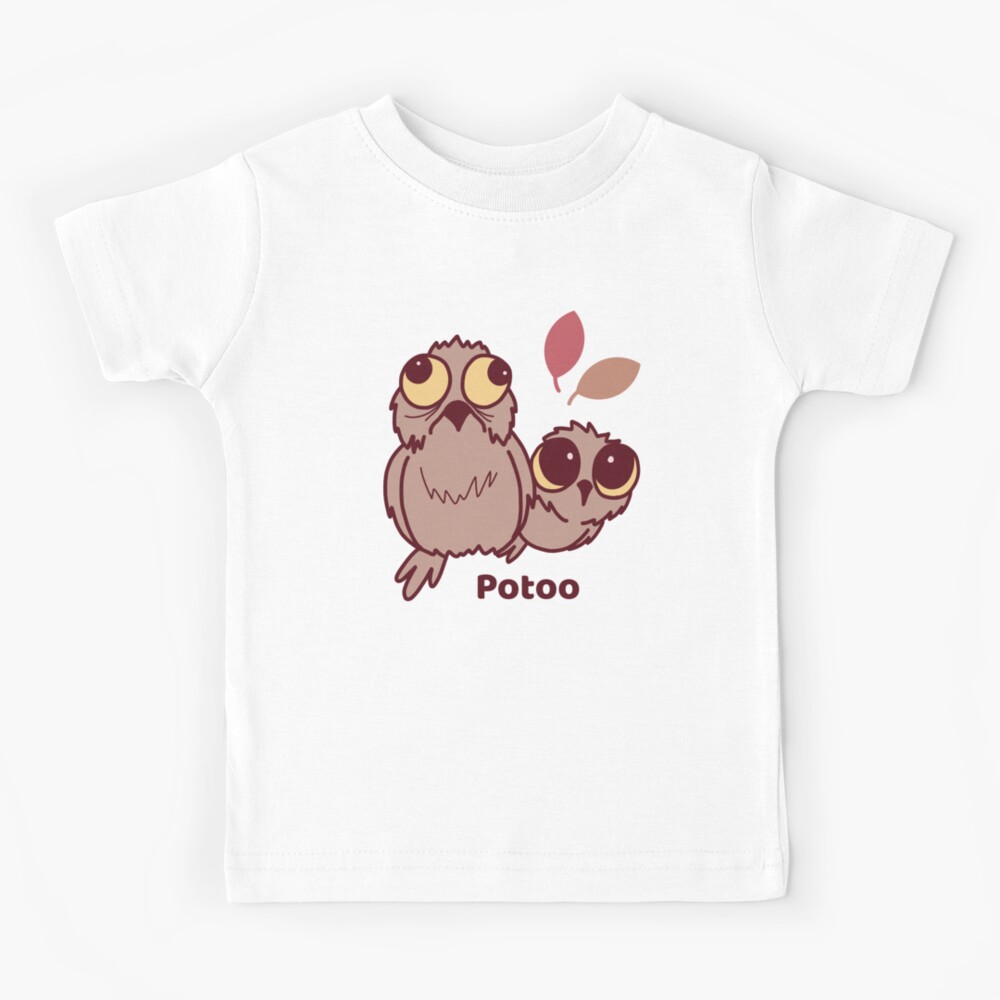 Cute Potoo Bird Pattern Kids T-Shirt