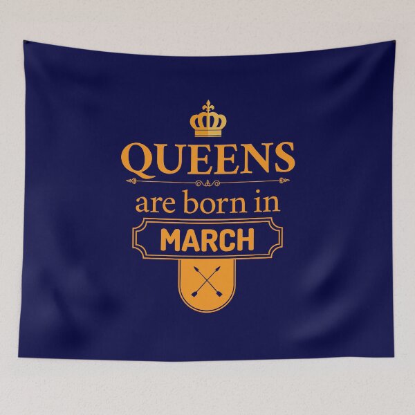 Item preview, Queens Are Born In March | Birthday Gift | designed and sold by Minimalwiz.