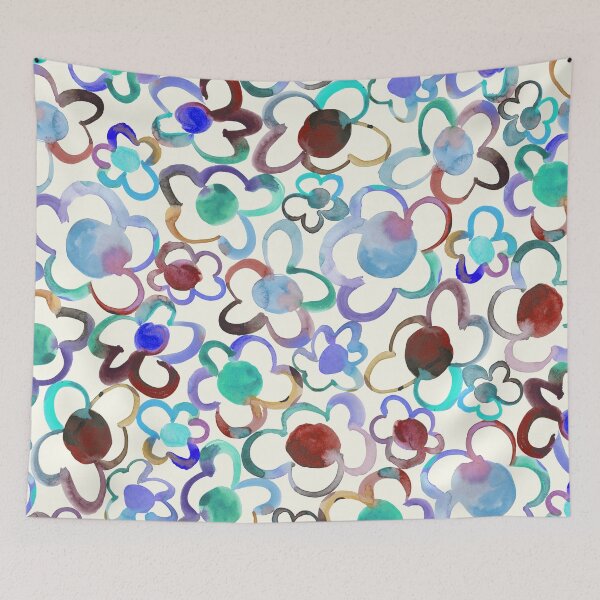 Item preview, Fleurs Clowns Mauves designed and sold by Elizabeth Brassard.
