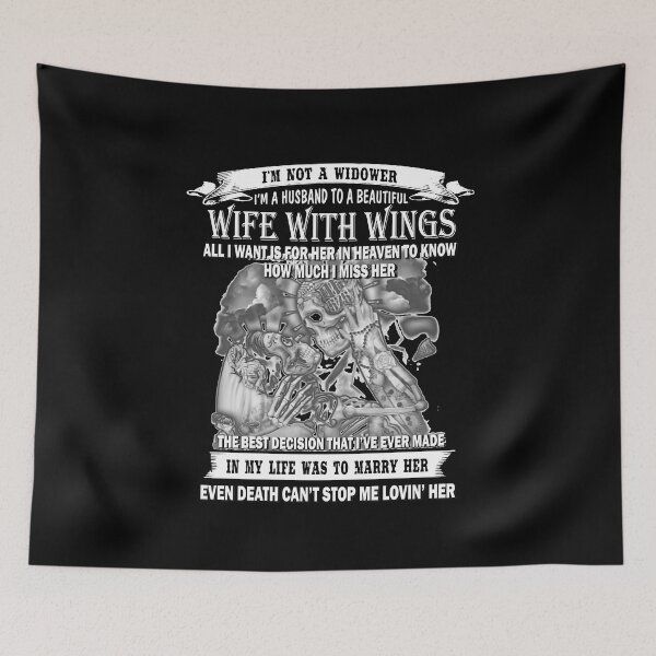 Item preview, I'm not a widower I'm a husband to beautiful wife with wings designed and sold by boyerhayes.