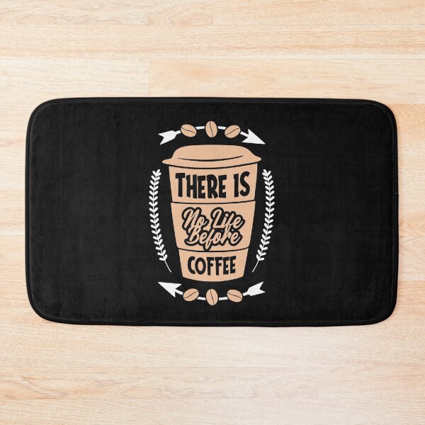 Item preview, There Is No Life Before Coffee-Coffee puns  designed and sold by shivani21061993.