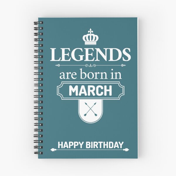Item preview, Legends Are Born In March | Birthday Gift | designed and sold by Minimalwiz.