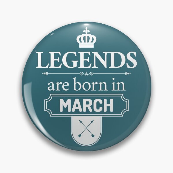 Item preview, Legends Are Born In March | Birthday Gift | designed and sold by Minimalwiz.