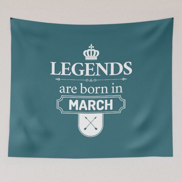 Item preview, Legends Are Born In March | Birthday Gift | designed and sold by Minimalwiz.